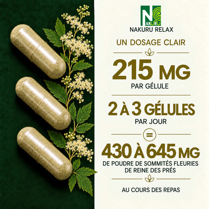 NAKURU Reine des Prés — 500 gélules — Dosage