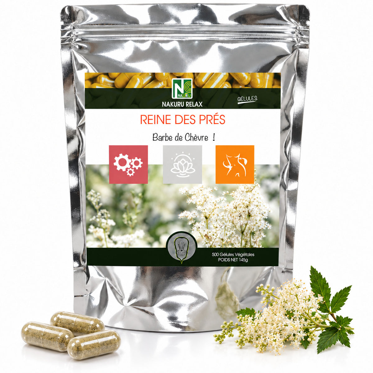 NAKURU Reine des Prés — 500 gélules — Packshot