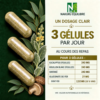 NAKURU Respiration — 500 gélules — Dosage
