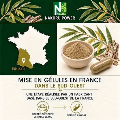 NAKURU Saule Blanc — 500 gélules — Fabrication