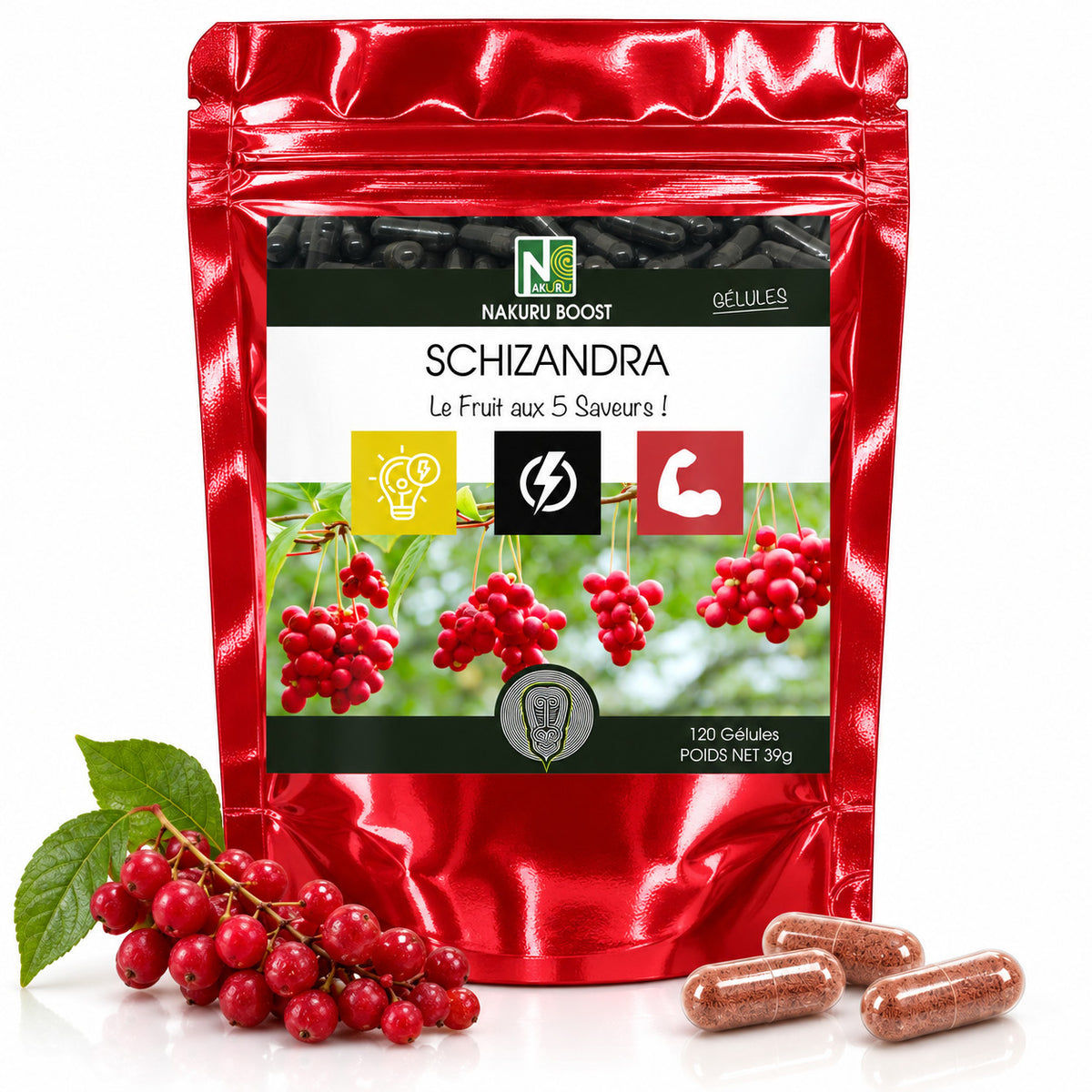 NAKURU Schizandra — 120 gélules — Packshot