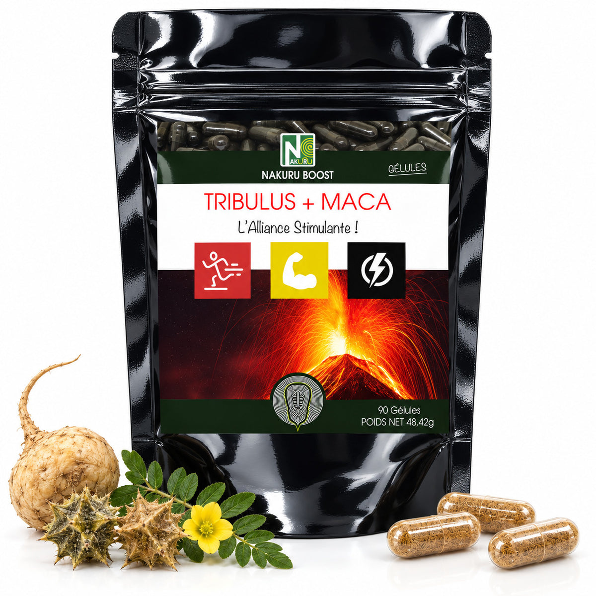 NAKURU Tribulus + Maca — 90 gélules — Packshot