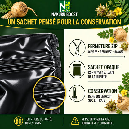 NAKURU Tribulus + Maca — 500 gélules — Conservation