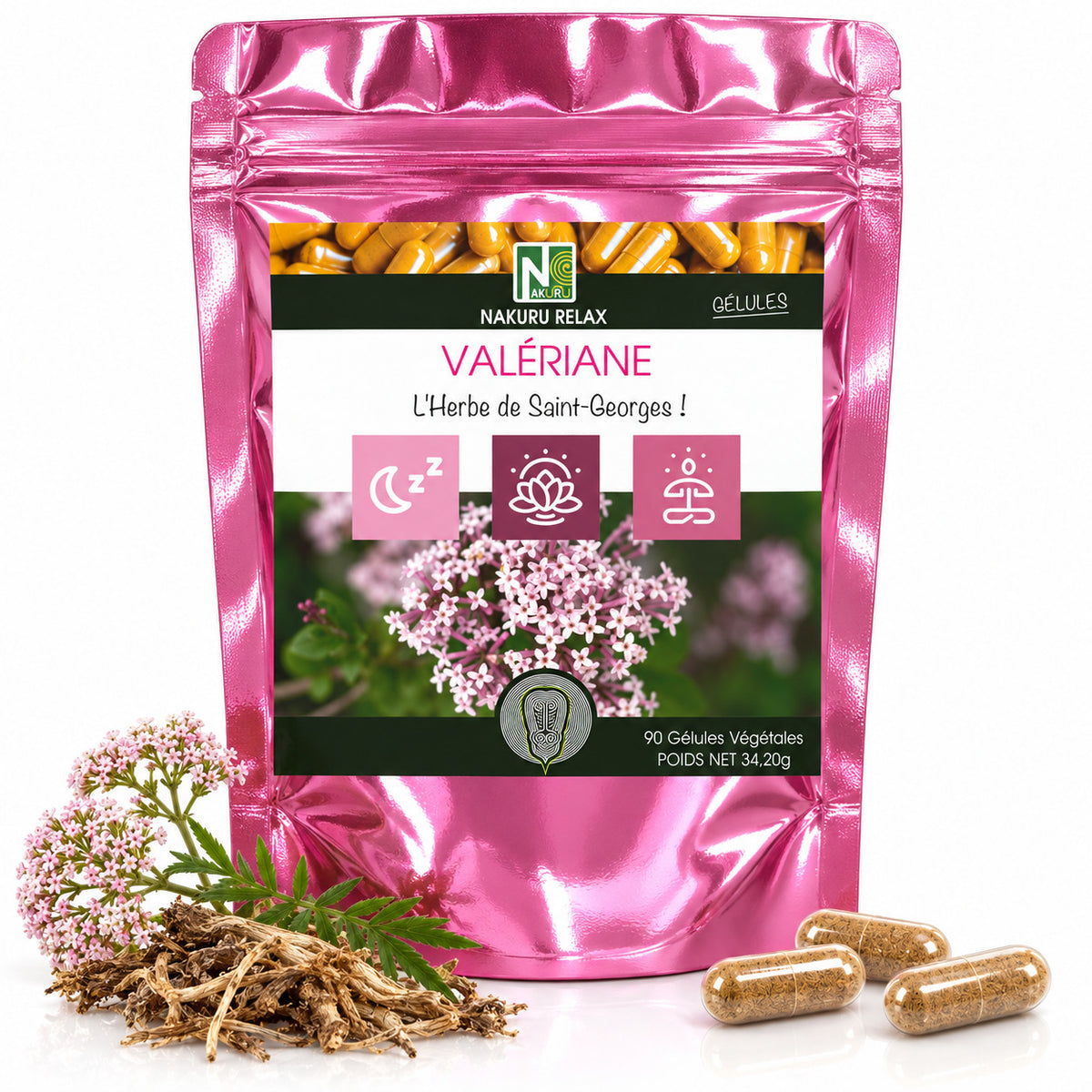 NAKURU Valériane — 90 gélules — Packshot