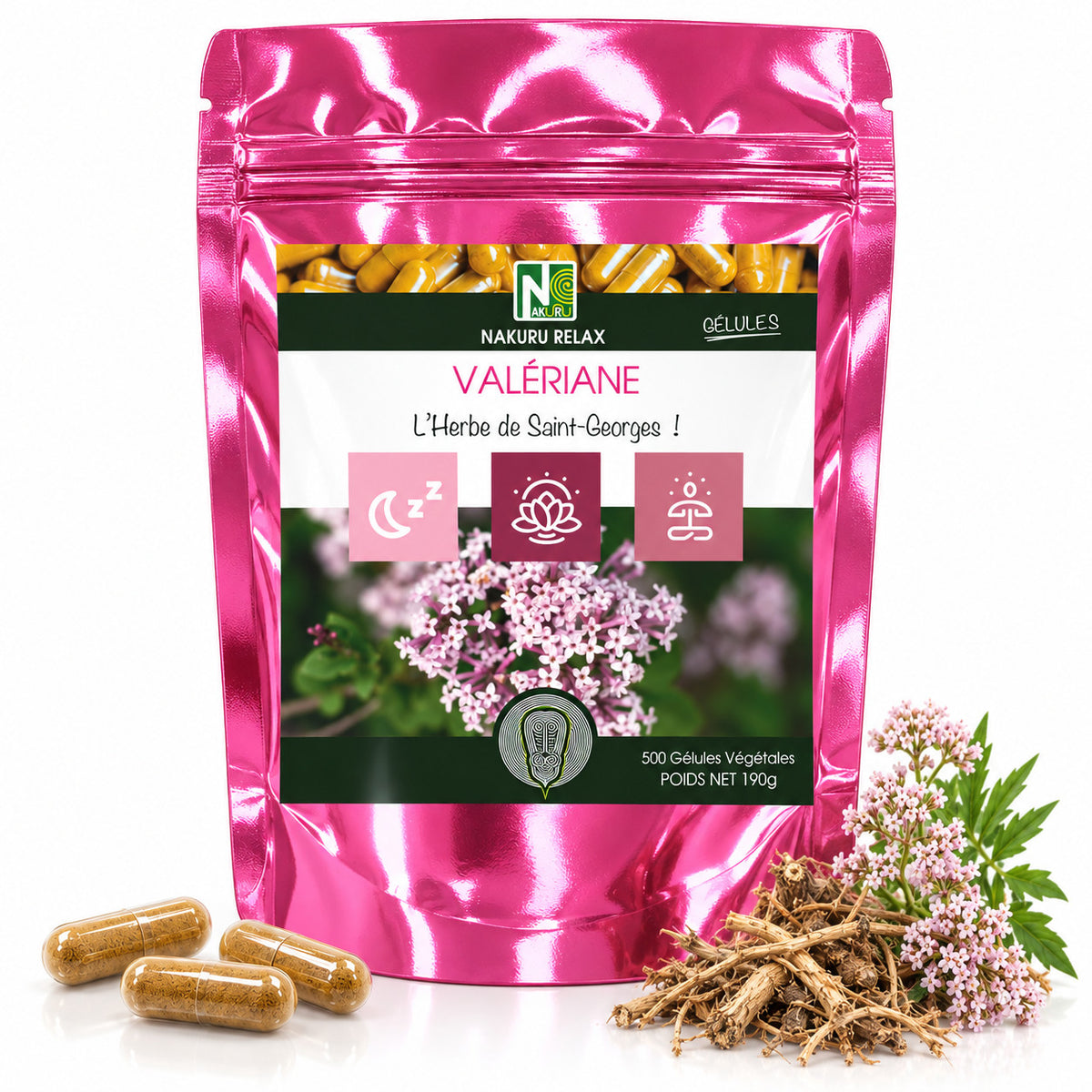 NAKURU Valériane — 500 gélules — Packshot