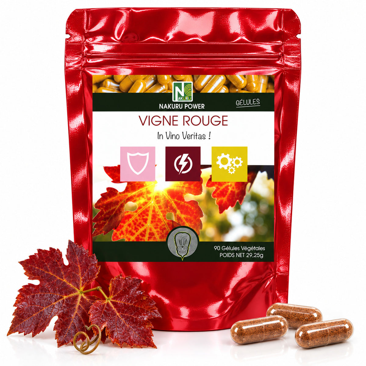 NAKURU Vigne Rouge — 90 gélules — Packshot