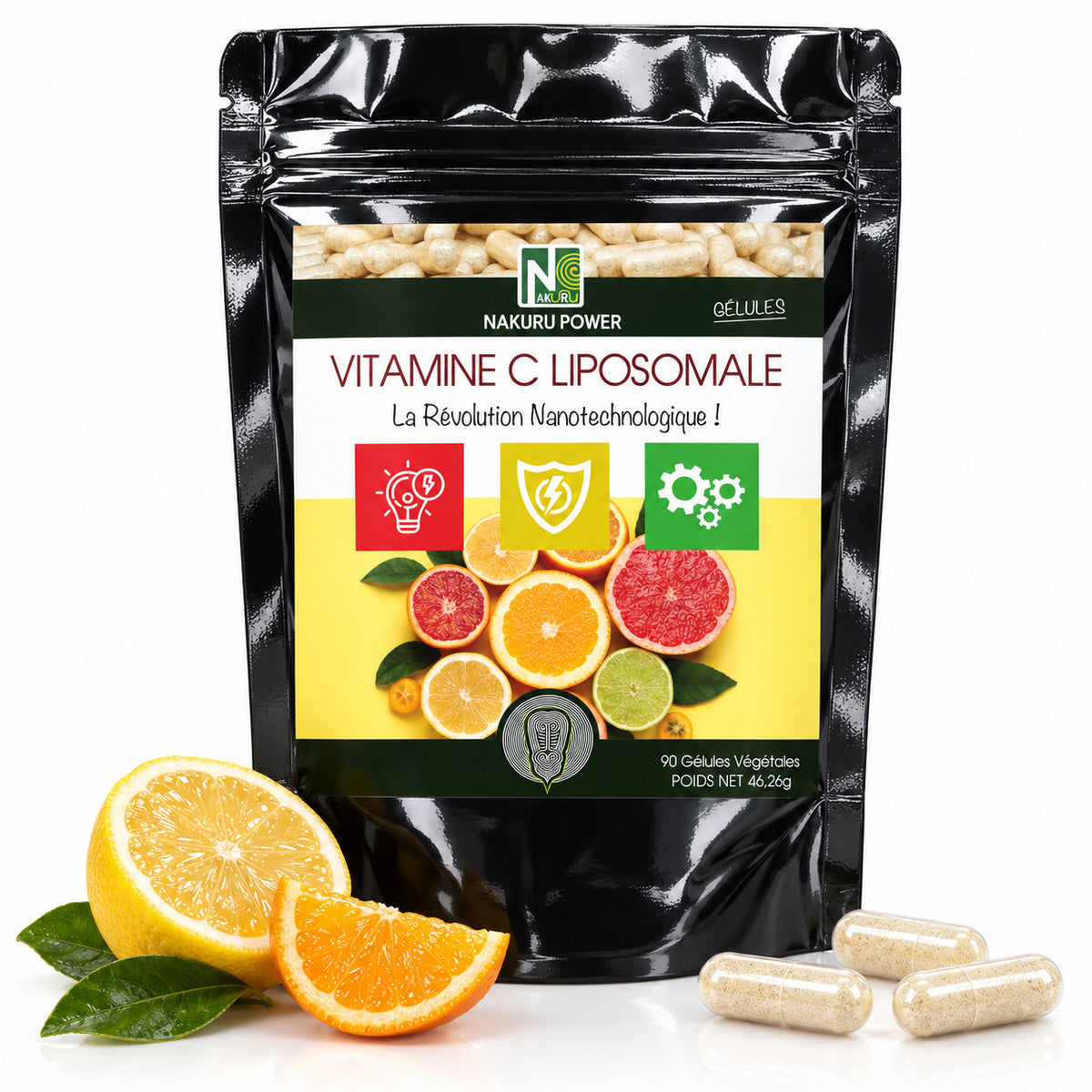NAKURU Vitamine C Liposomale — 90 gélules — Packshot