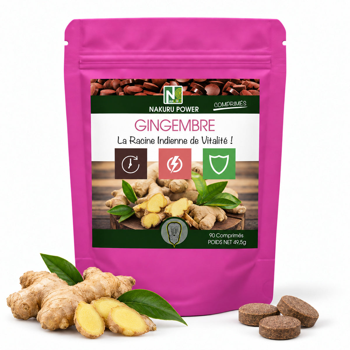 NAKURU Gingembre — 90 comprimés — Packshot