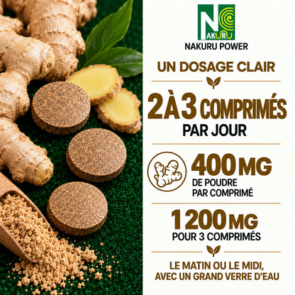 NAKURU Gingembre — 90 comprimés — Dosage