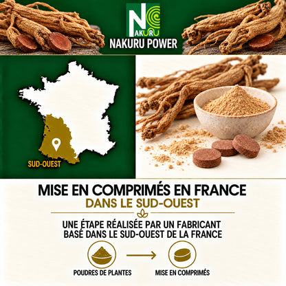 NAKURU Ginseng Rouge — 60 comprimés — Fabrication