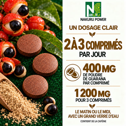 NAKURU Guarana — 400 comprimés — Dosage
