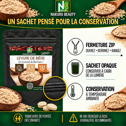 NAKURU Levure de Bière — 400 comprimés — Conservation