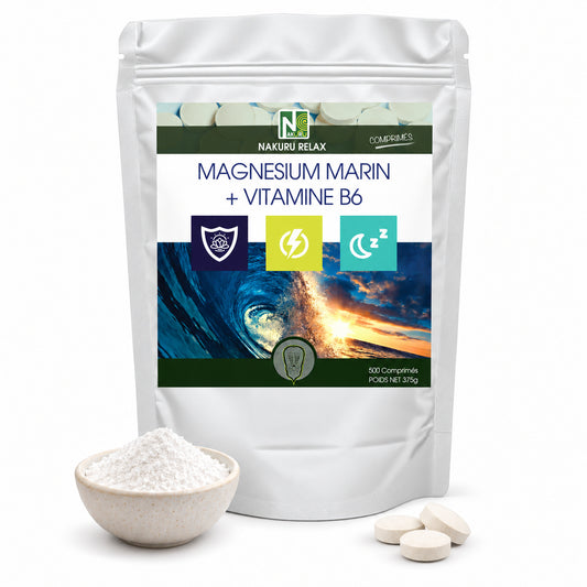NAKURU Magnésium Marin + Vitamine B6 — 500 comprimés — Packshot