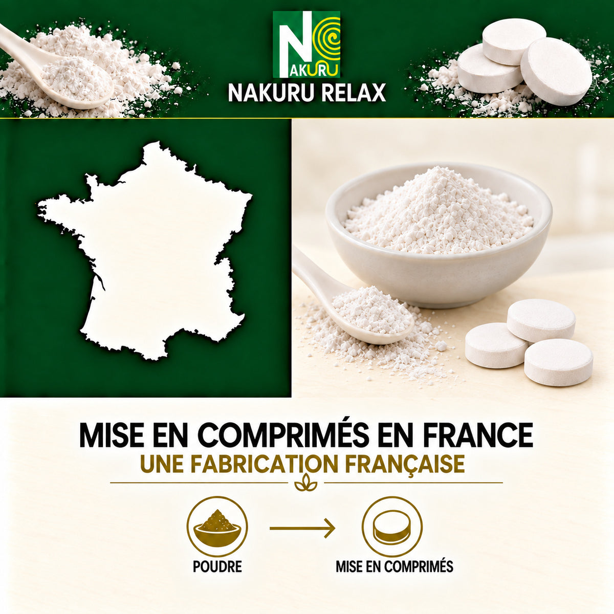 NAKURU Mélatonine Forte 1,8mg — 500 comprimés — Fabrication