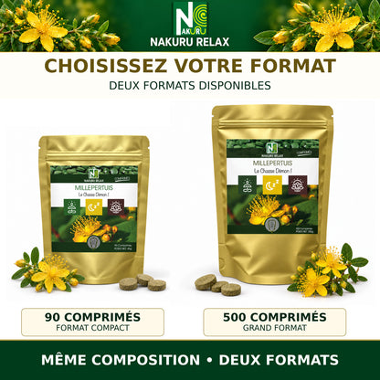 NAKURU Millepertuis — 500 comprimés — Comparatif des formats
