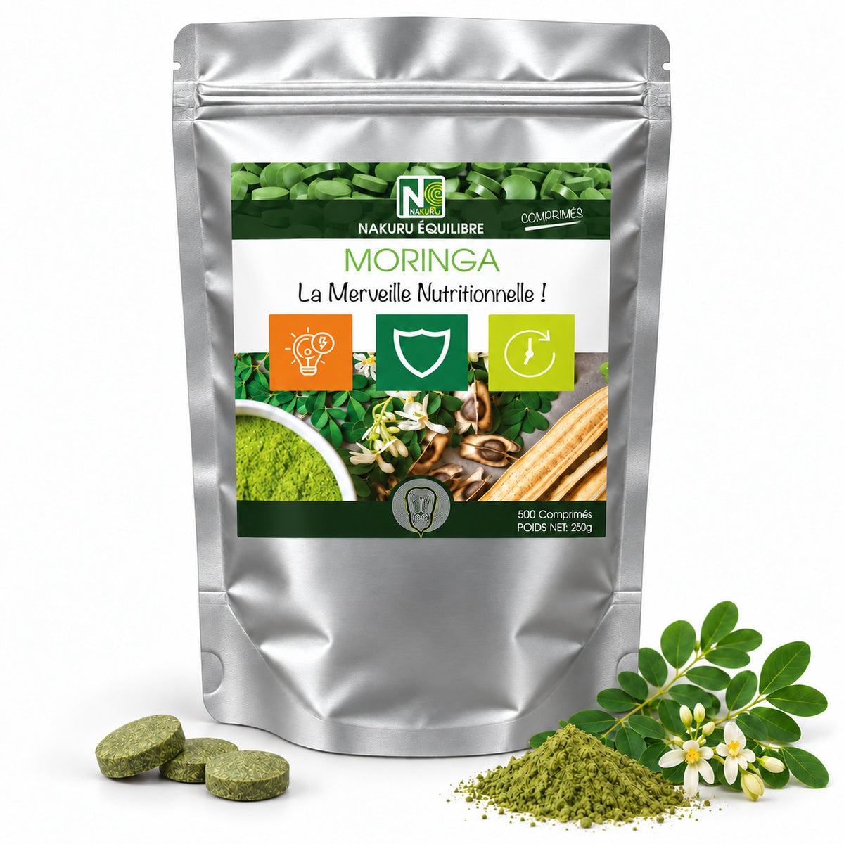 NAKURU Moringa — 500 comprimés — Packshot