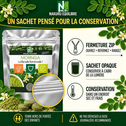 NAKURU Moringa — 500 comprimés — Conservation