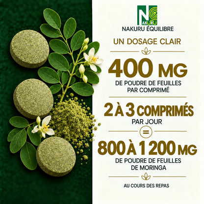 NAKURU Moringa — 500 comprimés — Dosage