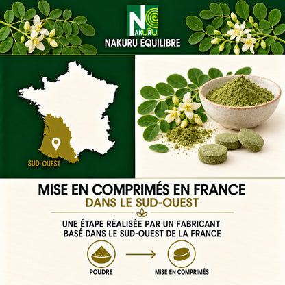 NAKURU Moringa — 500 comprimés — Fabrication