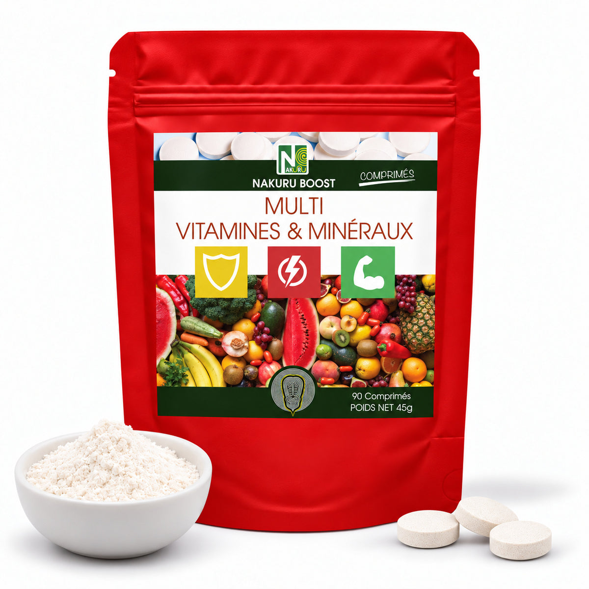NAKURU Multi Vitamines & Minéraux — 90 comprimés — Packshot
