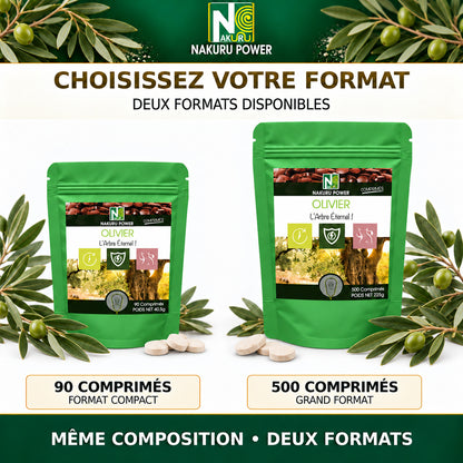 NAKURU Olivier — 500 comprimés — Comparatif des formats