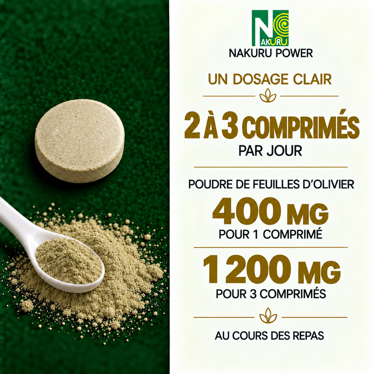 NAKURU Olivier — 500 comprimés — Dosage