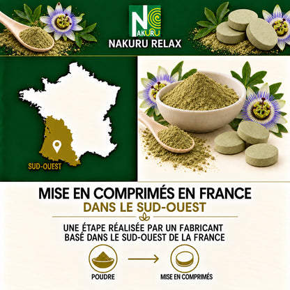NAKURU Passiflore — 500 comprimés — Fabrication