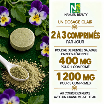 NAKURU Pensée Sauvage — 90 comprimés — Dosage