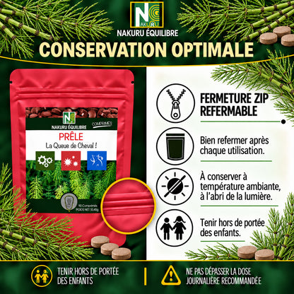 NAKURU Prêle — 90 comprimés — Conservation