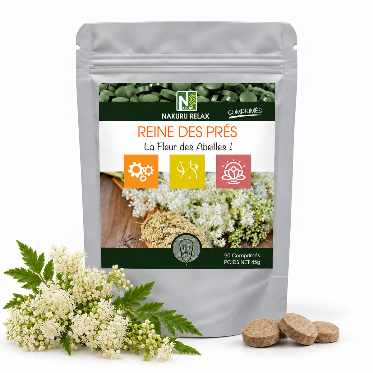 NAKURU Reine des Prés — 90 comprimés — Packshot