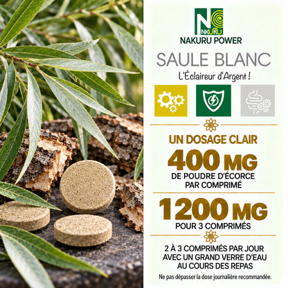 NAKURU Saule Blanc — 90 comprimés — Dosage