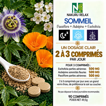 NAKURU Sommeil — 500 comprimés — Dosage