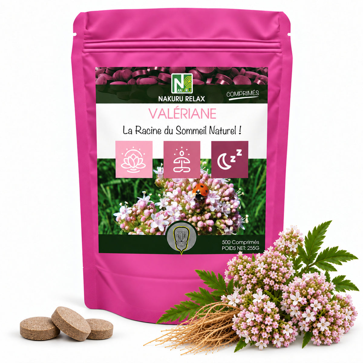 NAKURU Valériane — 500 comprimés — Packshot