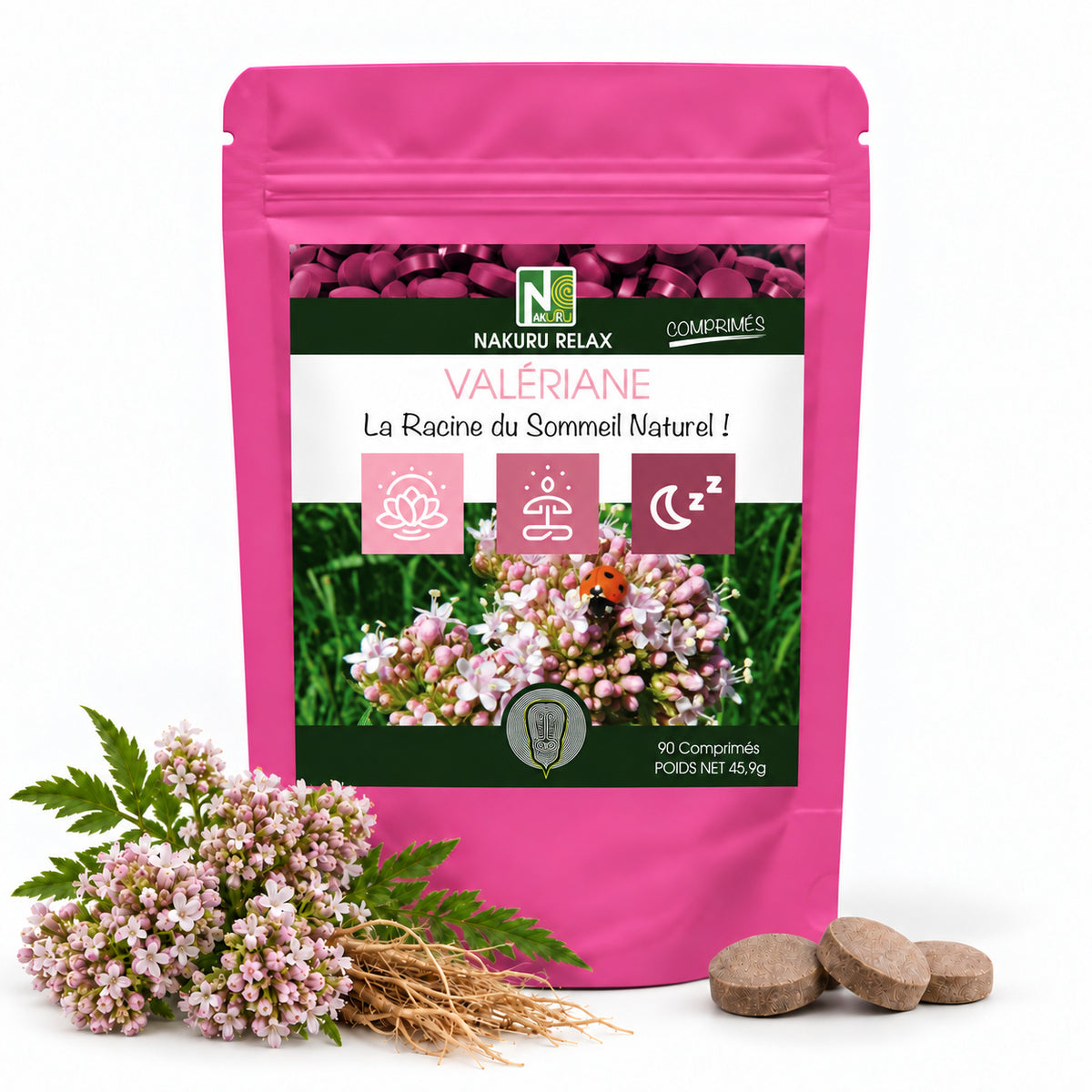 NAKURU Valériane — 90 comprimés — Packshot