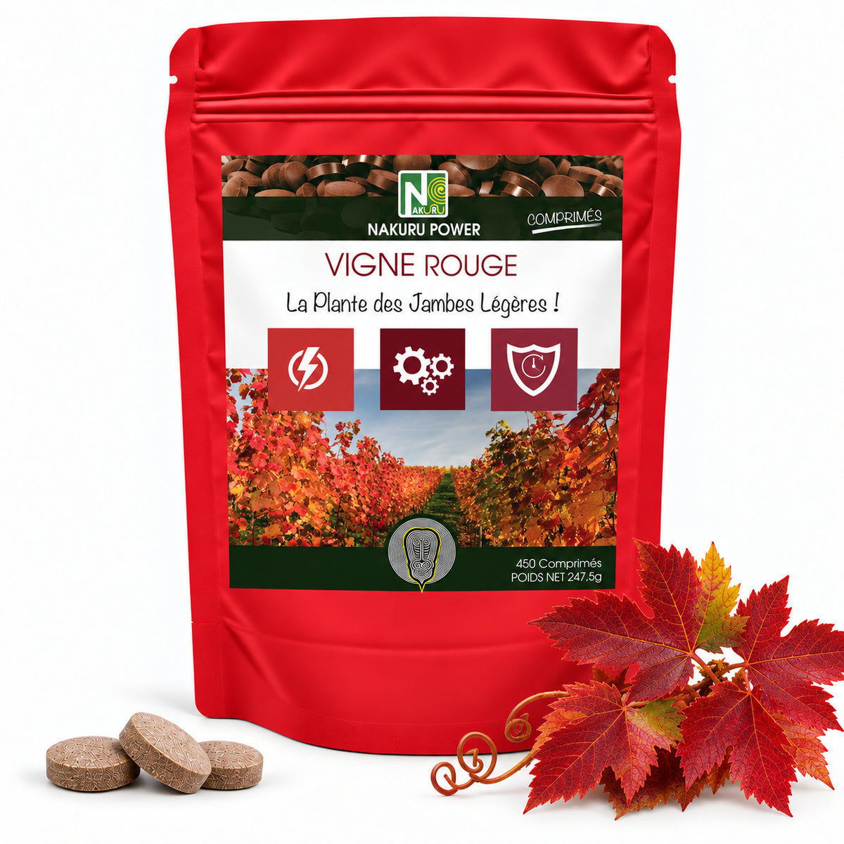 NAKURU Vigne Rouge — 450 comprimés — Packshot