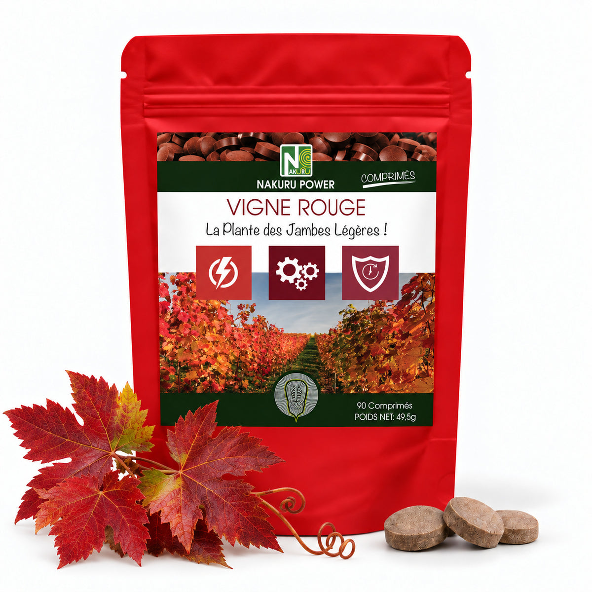 NAKURU Vigne Rouge — 90 comprimés — Packshot