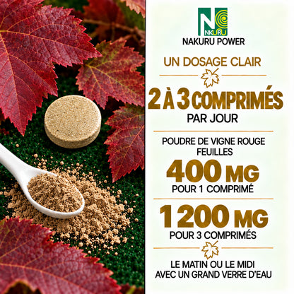 NAKURU Vigne Rouge — 450 comprimés — Dosage