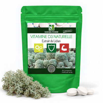 NAKURU Vitamine D3 Naturelle 2000 UI — 90 comprimés — Packshot