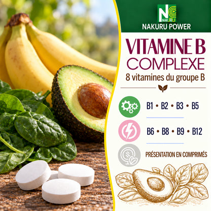 NAKURU Vitamines B Complexe — 500 comprimés — Présentation