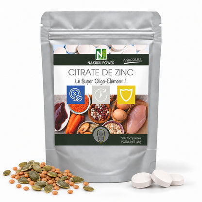 NAKURU Citrate de Zinc — 90 comprimés — Packshot