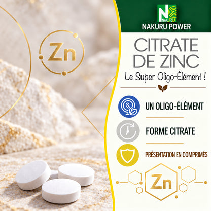NAKURU Citrate de Zinc — 500 comprimés — Présentation